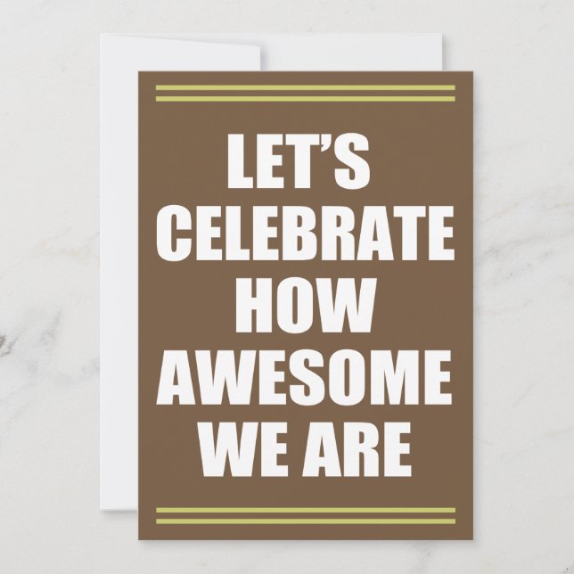 Let's Celebrate How Awesome We Are Friendsgiving Invitation (Front)