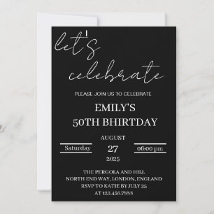 Let's Celebrate Invitation Template, Editable Surp