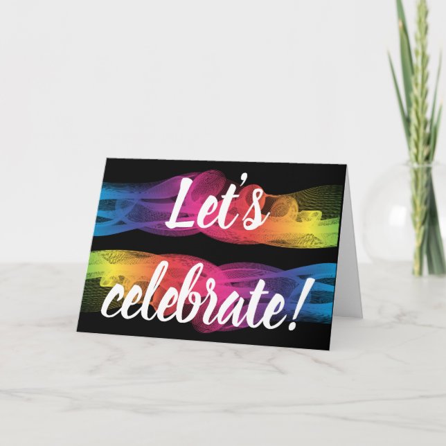 Let's Celebrate invite invitation card (Front)