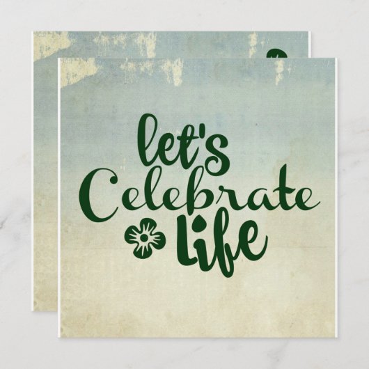 Let's Celebrate life (Front/Back)