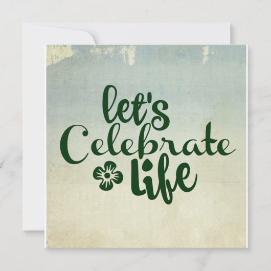 Let's Celebrate life (Front)
