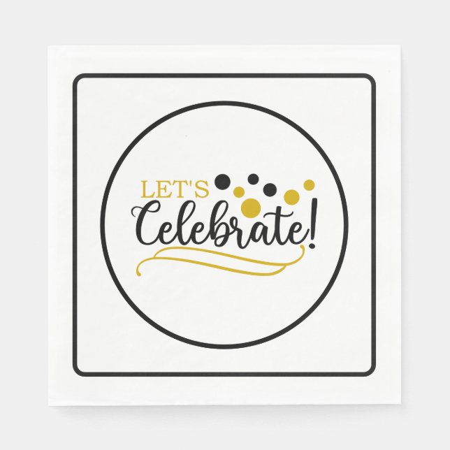Lets Celebrate  Napkins (Front)