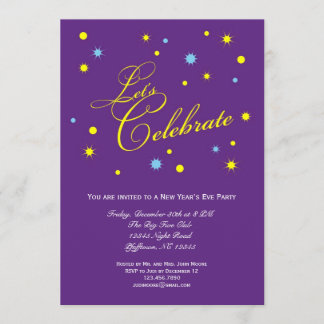 Let's Celebrate New Year's Eve Party Invitation