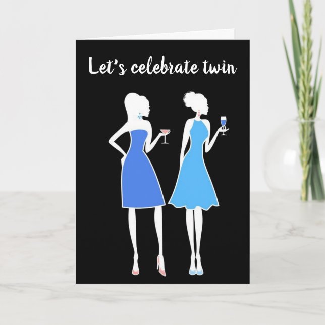 LET'S CELEBRATE OUR **50th BIRTHDAY" TWIN'S CARD (Front)