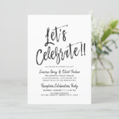 Let's Celebrate | Post Wedding Invitation (Standing Front)