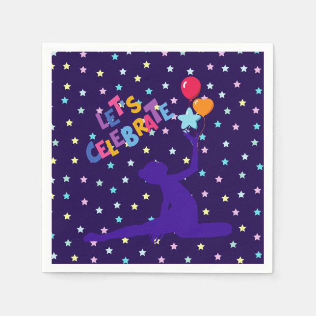 Let's Celebrate Stars and Balloons    Napkins (Front)