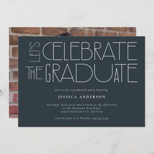 Lets celebrate the Graduate 2024 Graduation Party Invitation
