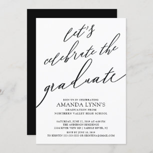 Let's Celebrate the Graduate Graduation Invitation