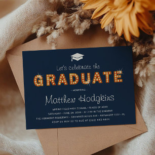 Let's Celebrate the Graduate Graduation Party Invitation