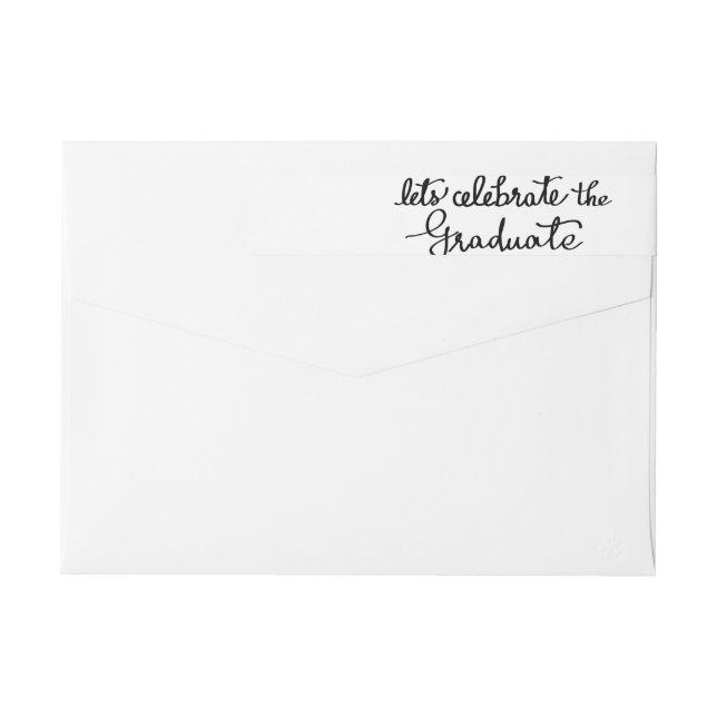 Lets Celebrate The Graduate Typography Wrap Around Label (Back)