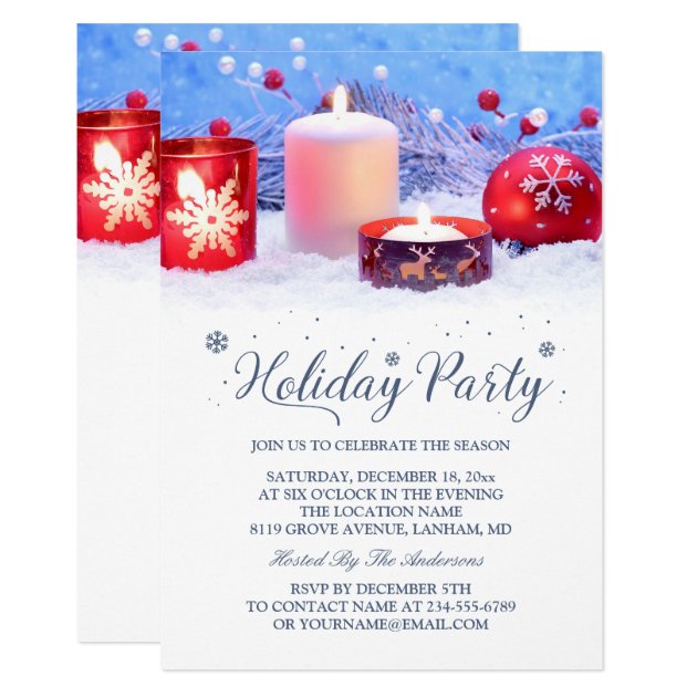Let's Celebrate The Season Graceful Holiday Party Invitation