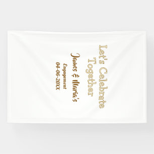 Let's celebrate together engagement party namdate banner