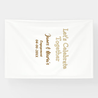Let's celebrate together engagement party namdate banner