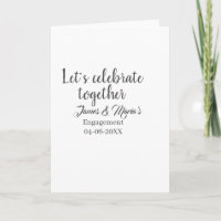 Let's celebrate together engagement party namdate 
