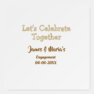 Let's celebrate together engagement party namdate foam board