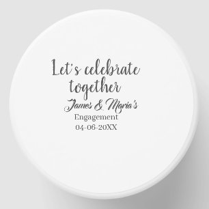 Let's celebrate together engagement party namdate mini candle favors