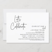 Let's Celebrate, Wedding Elopement Dinner Party In