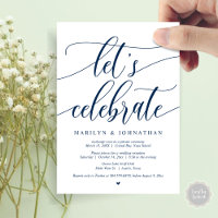 Let's Celebrate Wedding Elopement Party