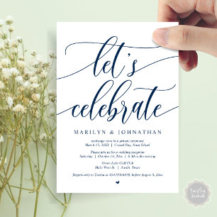 Let's Celebrate Wedding Elopement Party Invitation