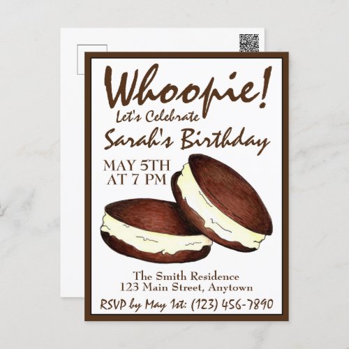Lets Celebrate Whoopie Pies Birthday Party Postcard
