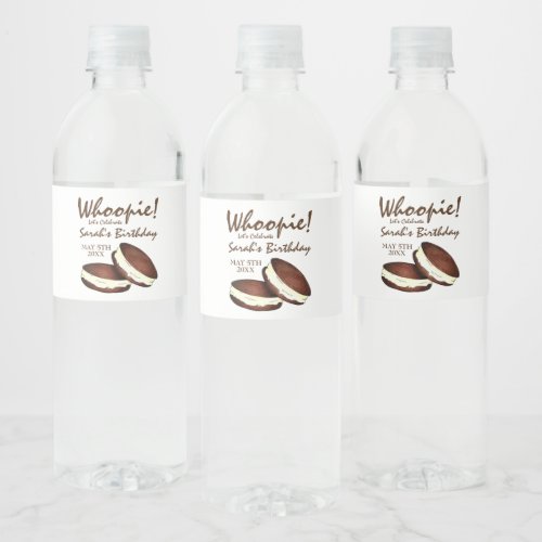 Lets Celebrate Whoopie Pies Birthday Party Water Bottle Label
