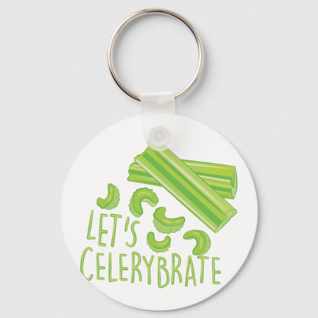 Lets Celerybrate Keychain (Front)