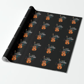 Let's Cello-brate Funny Cello Pun Dark BG Wrapping Paper