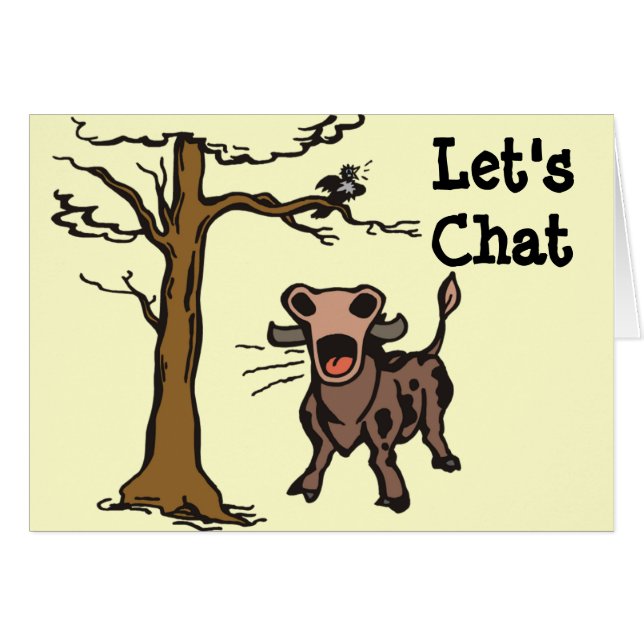 Let's Chat Cow Cards (Front Horizontal)