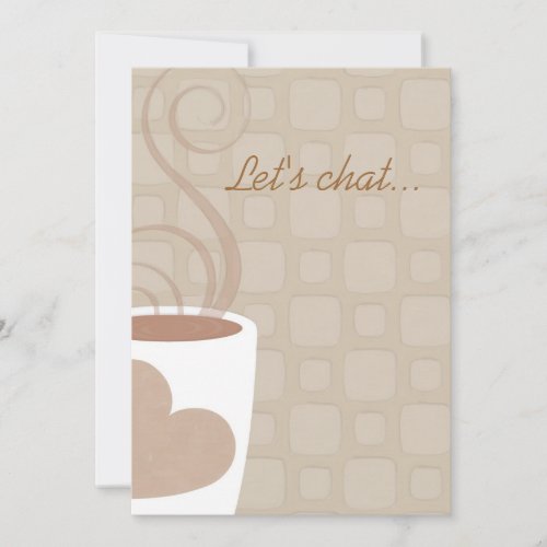 Let's chat over coffee luncheon invitation