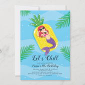 Let's Chill Mermaid Birthday Invitation (Front)