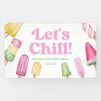 Let's Chill Pink Retro Popsicle Birthday Party