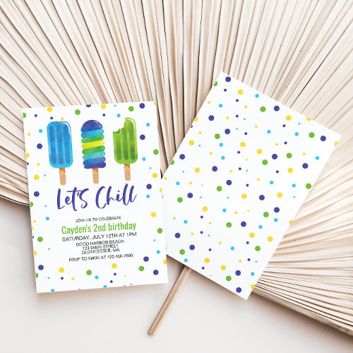 Let's Chill Summer Birthday Invitation