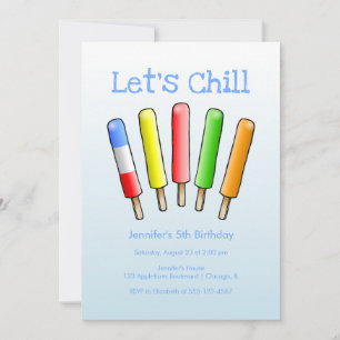 Let's Chill with Colorful Ice Invitation