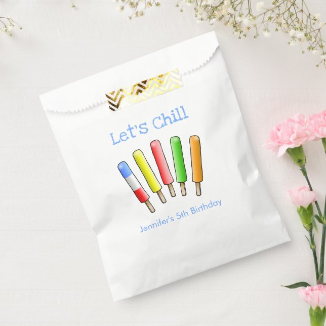 Let's Chill with Cool Popsicles Favor Bag (Sealed)