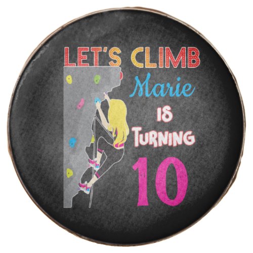 Lets Climb Climber Girl Colorful Birthday Party Chocolate Covered Oreo