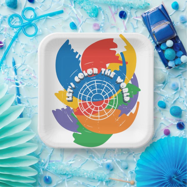 Let's Color the World Paper Plates (Party)