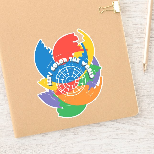 Let's Color the World Sticker (Notebook)