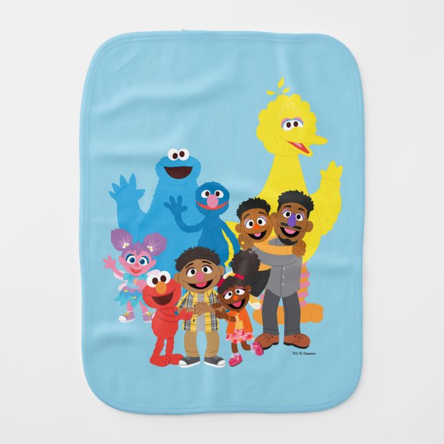 Let's Come Together Baby Burp Cloth (Front)