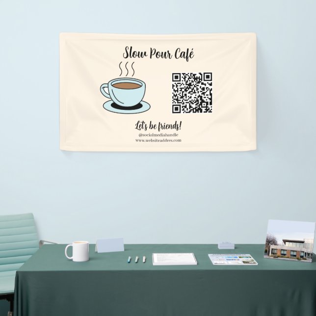 Let's Connect QR Code Business Banner (Tradeshow)
