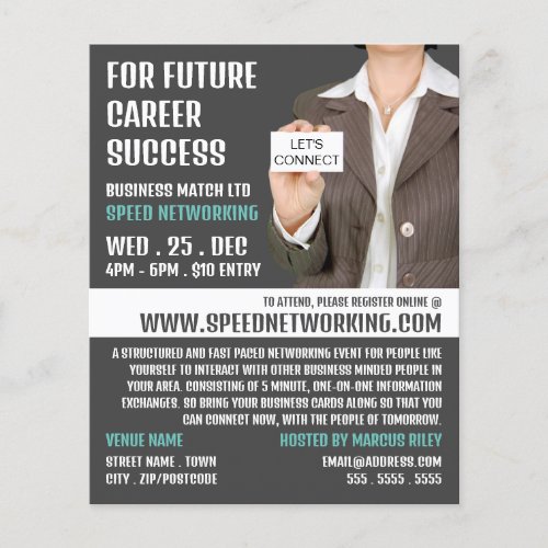 Lets Connect Speed Networking Event Advertising Flyer