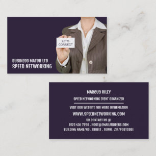 Let's Connect, Speed Networking Event Organizer Business Card