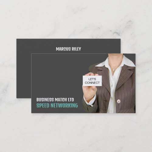 Lets Connect Speed Networking Event Organizer Business Card