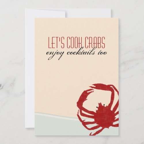 Let's Cook Crabs Crab Boil Invitation