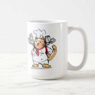 Let's cooking with cat chef coffee mug