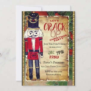 Let's Crack Up Christmas Nutcracker Invitation