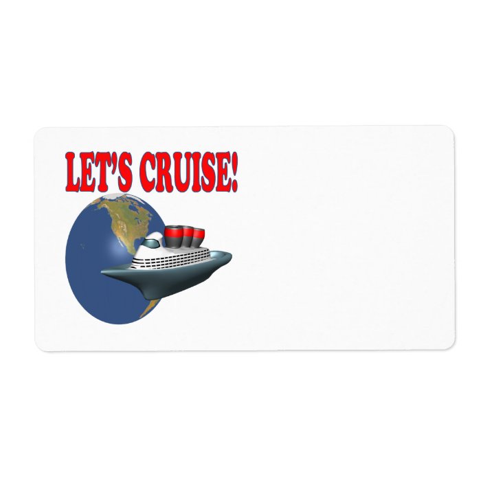 Lets Cruise 2 Personalized Shipping Label