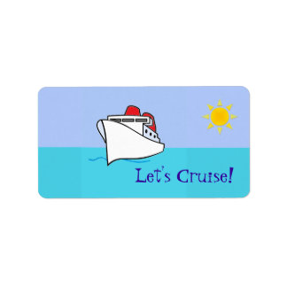 Let's Cruise Bag Tag Label