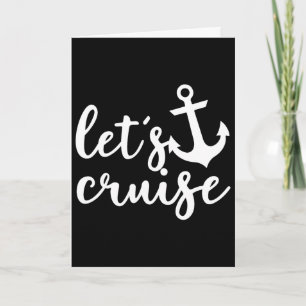 Let's Cruise Family Vacation Couples Anchor Boat Card