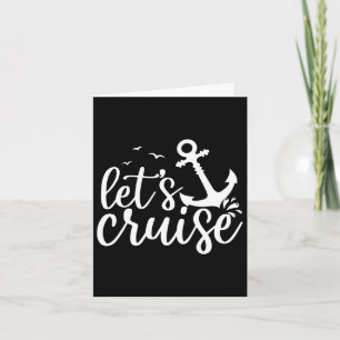 Let's Cruise Men Women Kids Vacation Summer Family Card