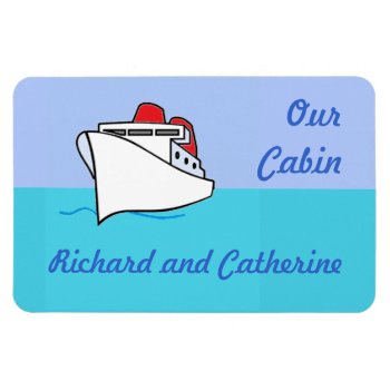 Let's Cruise Personalized Stateroom Door Marker Magnet by CruiseReady at Zazzle